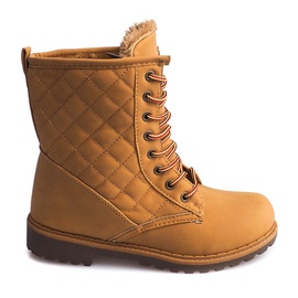 Warm Quilted Trappers 8016 Camel brun