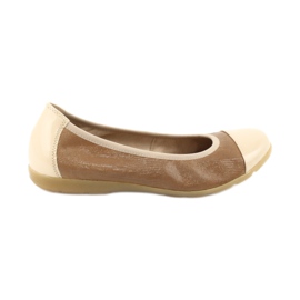 Caprice ballerinasko til kvinder 22152 læder beige