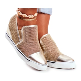 Lu Boo -sneakers til kvinder med gylden Morgono i mesh
