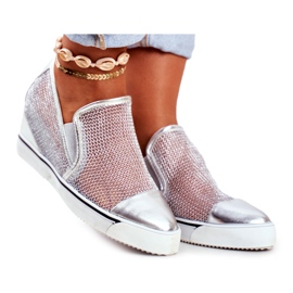 Lu Boo -sneakers til kvinder med sølv Morgono i mesh grå