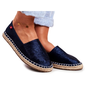 Kvinders Espadrilles flettet sål Marineblå Big Star DD274A147 marine blå