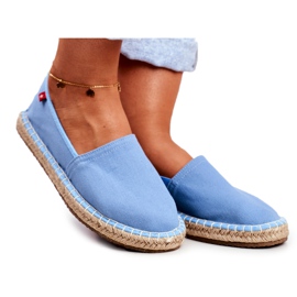 Kvinders Espadrilles flettet sål Blå Big Star DD274A153