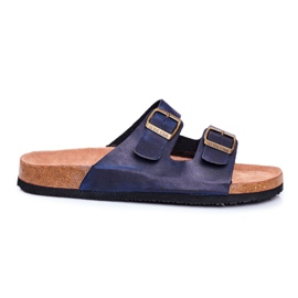 Mænds hjemmesko med spænder Big Star Dark Navy Blue DD174604 marine blå