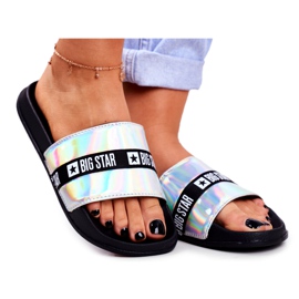Kvinders hjemmesko Big Star Silver Holo GG274005 grå