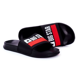 Mænds hjemmesko Big Star Classic Black GG174936 hvid sort rød