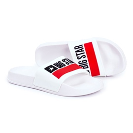 Mænds hjemmesko Big Star Classic White GG174938 hvid sort rød