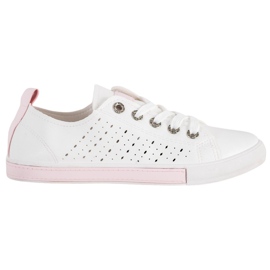 Bella Paris Sneakers med åbent mønster hvid