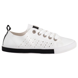 Bella Paris Sneakers med åbent mønster hvid
