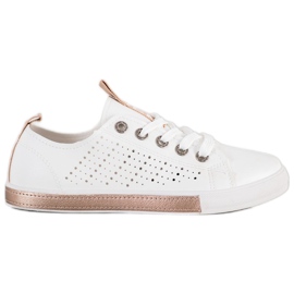 Bella Paris Sneakers Med Eco Leather Nice hvid