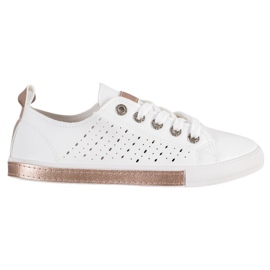 Bella Paris Sneakers med åbent mønster hvid
