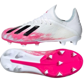 Adidas X 19.1 Fg Jr EG7163 fodboldstøvler flerfarvet hvid
