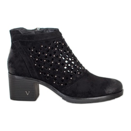 VINCEZA openwork støvler sort