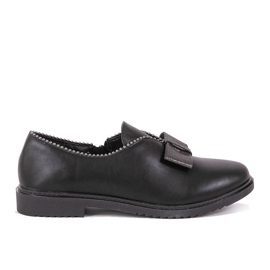 BM Sorte slip-on sko med sløjfe 239-2
