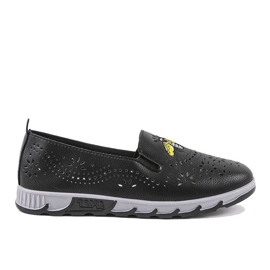 Sorte åbent sneakers med et aftryk af JH81172-3