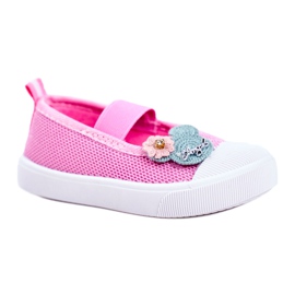 Le Scarpe Børns pink velcro sneakers Estienne lyserød