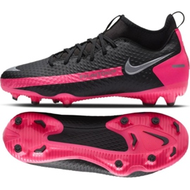 Nike Phantom Gt Academy Df FG / MG Jr CW6694-006 fodboldsko flerfarvet sort
