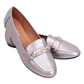 Grå metalliske loafers 9F176 Gun
