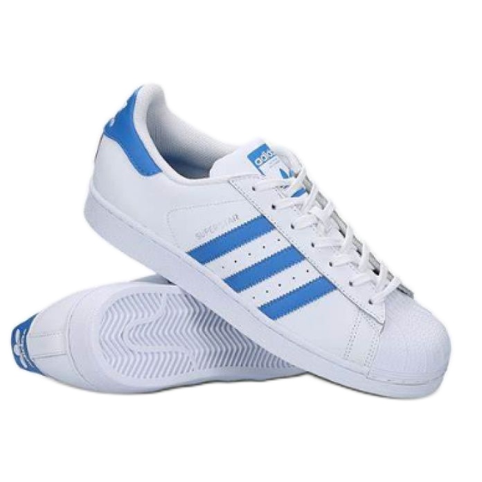 Adidas Superstar W S75929 sko hvid blå