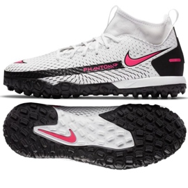 Nike Phantom Gt Academy Df Tf Jr CW6695-160 fodboldsko flerfarvet hvid