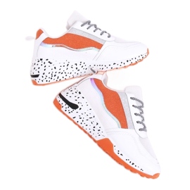 Hvide sportssko til kvinder C-3151 Orange