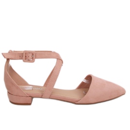 Ballerinas udskåret pink LL-213P Pink II Quality lyserød