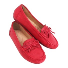 Røde kvinders loafers 9F182 Rød