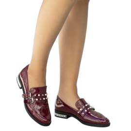 Maroon lave sko til kvinder C18-6252-2 flerfarvet