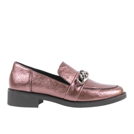 Kvinders rødbrun slip-on sko C18-6292 flerfarvet