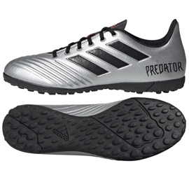 Adidas Predator 19.4 Tf M F35634 fodboldstøvler sølv