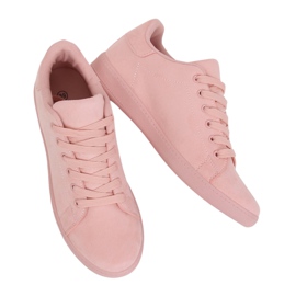 Kvinders pink ruskind sneakers 6301 Pink lyserød