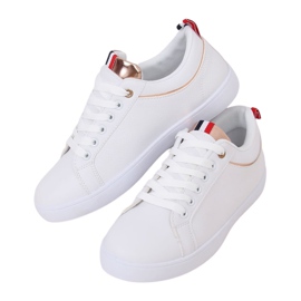 Hvide damesneakers B0-501 WHITE / CHAMPAGNE