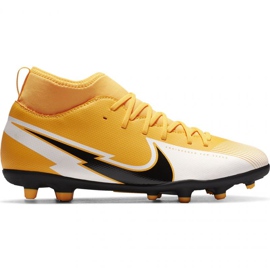 Nike Mercurial Superfly 7 Club FG / MG Jr AT8150 801 fodboldsko gul gule