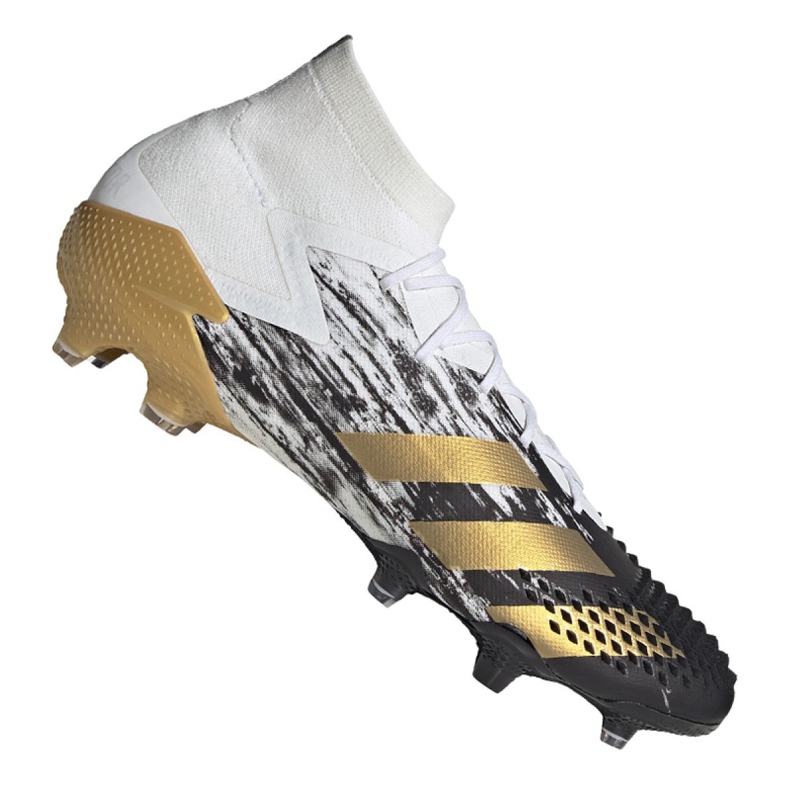 Adidas Predator 20.1 Fg M FW9186 fodboldstøvler hvid sort, hvid, sort, guld