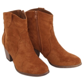 Højhælede cowboystøvler camel 100-985B0-2 Camel brun