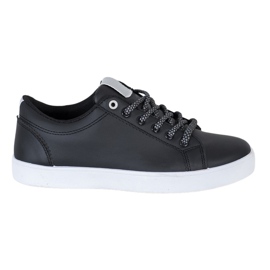 SHELOVET Sneakers med dekorative snørebånd sort