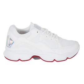 SHELOVET Komfortable hvide sneakers