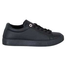 SHELOVET Sneakers med Eco læder sort