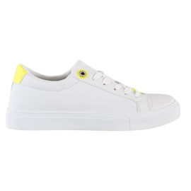 SHELOVET Sneakers med Eco læder hvid