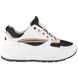 Ideal Shoes Stilfulde sportssko hvid sort