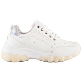 SHELOVET Eco læder sneakers hvid