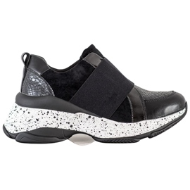 Bestelle Slip-on sneakers på platformen sort