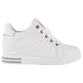 SHELOVET Hvide Wedge sneakers