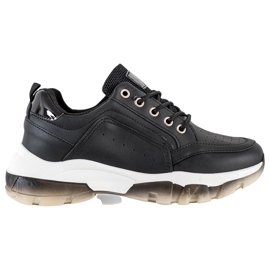 SHELOVET Eco læder sneakers sort