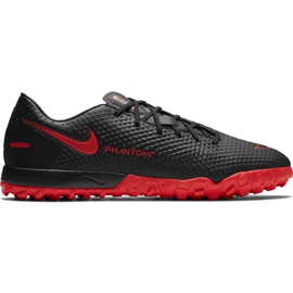 Nike Phantom M Gt Academy Tf CK8470 060 fodboldsko sort / rød sort