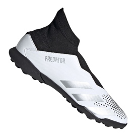 Adidas Predator 20.3 Ll Tf Jr FW9211 fodboldstøvler sort, hvid, sort, grå / sølv hvid