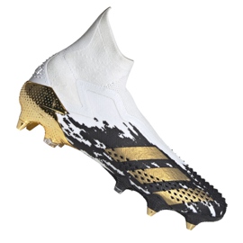 Adidas Predator 20+ Sg M FW9176 fodboldstøvler grå / sølv, hvid, sort, guld hvid