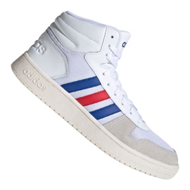 Adidas Hoops 2.0 Mid M FW8252 basketballsko flerfarvet hvid