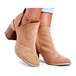MSMG Dame Ankelstøvler Beige Cut Meliori
