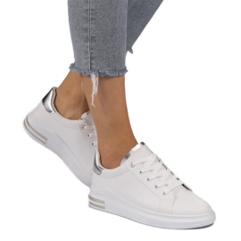 LG20 hvide klassiske sneakers sølv grå