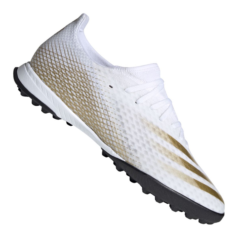 Adidas X Ghosted.3 Tf M EG8199 fodboldstøvler hvid sort, hvid, guld